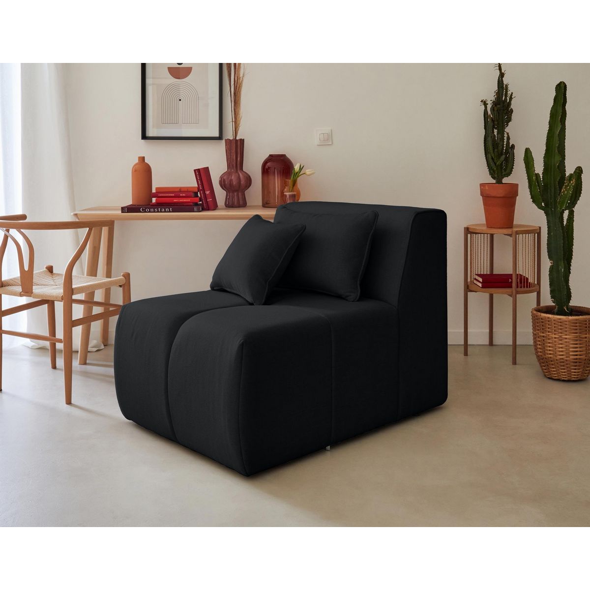 LISA DESIGN Caracas - canapé modulable d'angle gauche - 5 places - en tissu