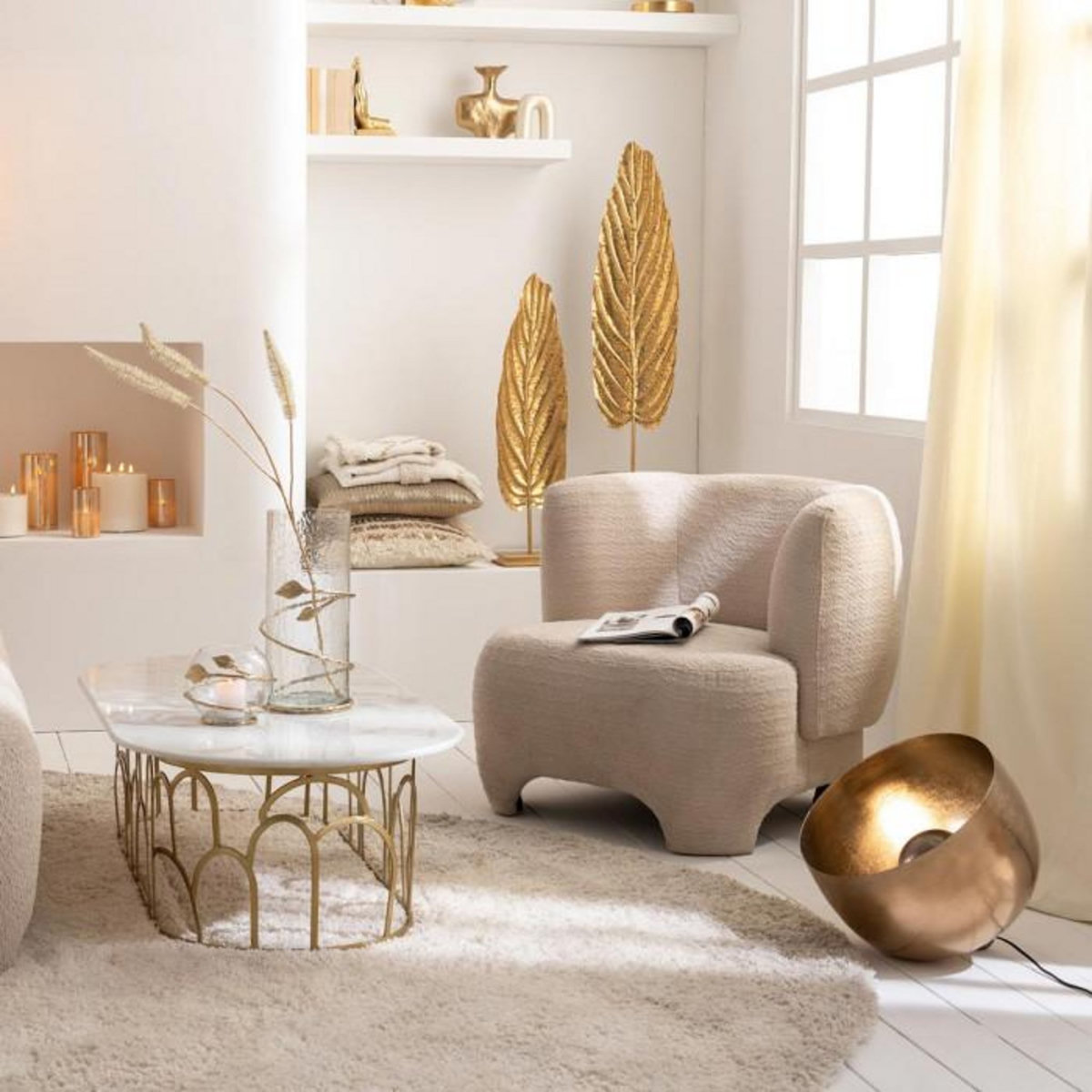 Paris Prix Lampe à Poser Design  Saloon  35cm Or