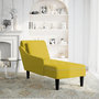 Voir la diapositive 2 : VIDAXL Fauteuil long avec coussin et accoudoir droit jaune velours