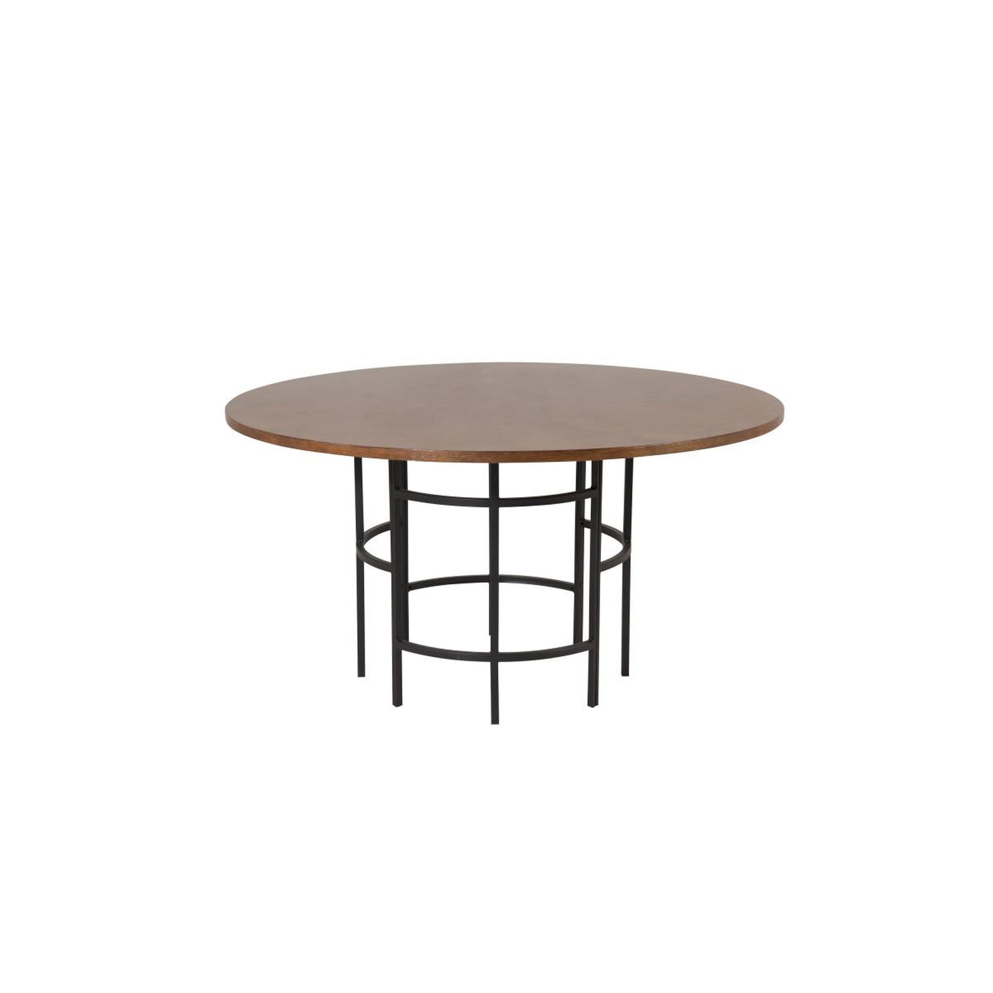 Voir la diapositive 2 : Paris Prix Table à manger ronde  copenhagen  140cm marron