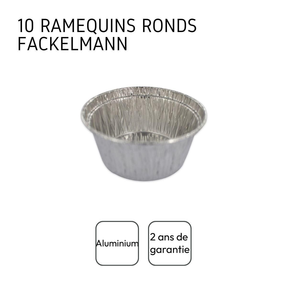 Fackelmann Lot de 10 ramequins en aluminium 4 x 9 cm Fackelmann