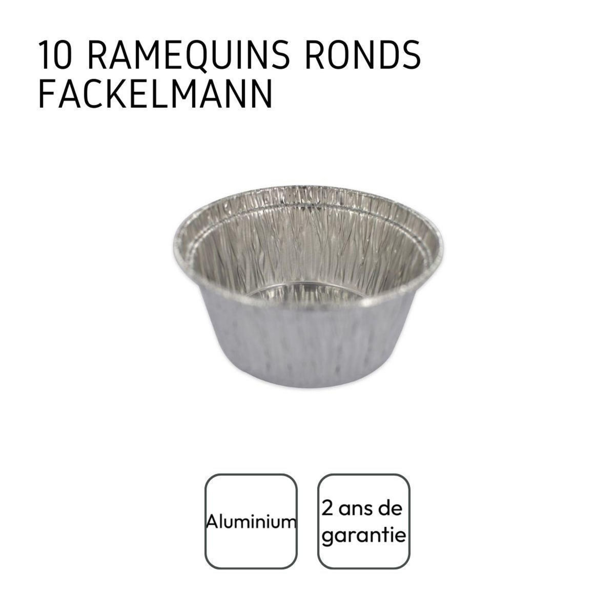 Fackelmann Lot de 10 ramequins en aluminium 4 x 9 cm Fackelmann