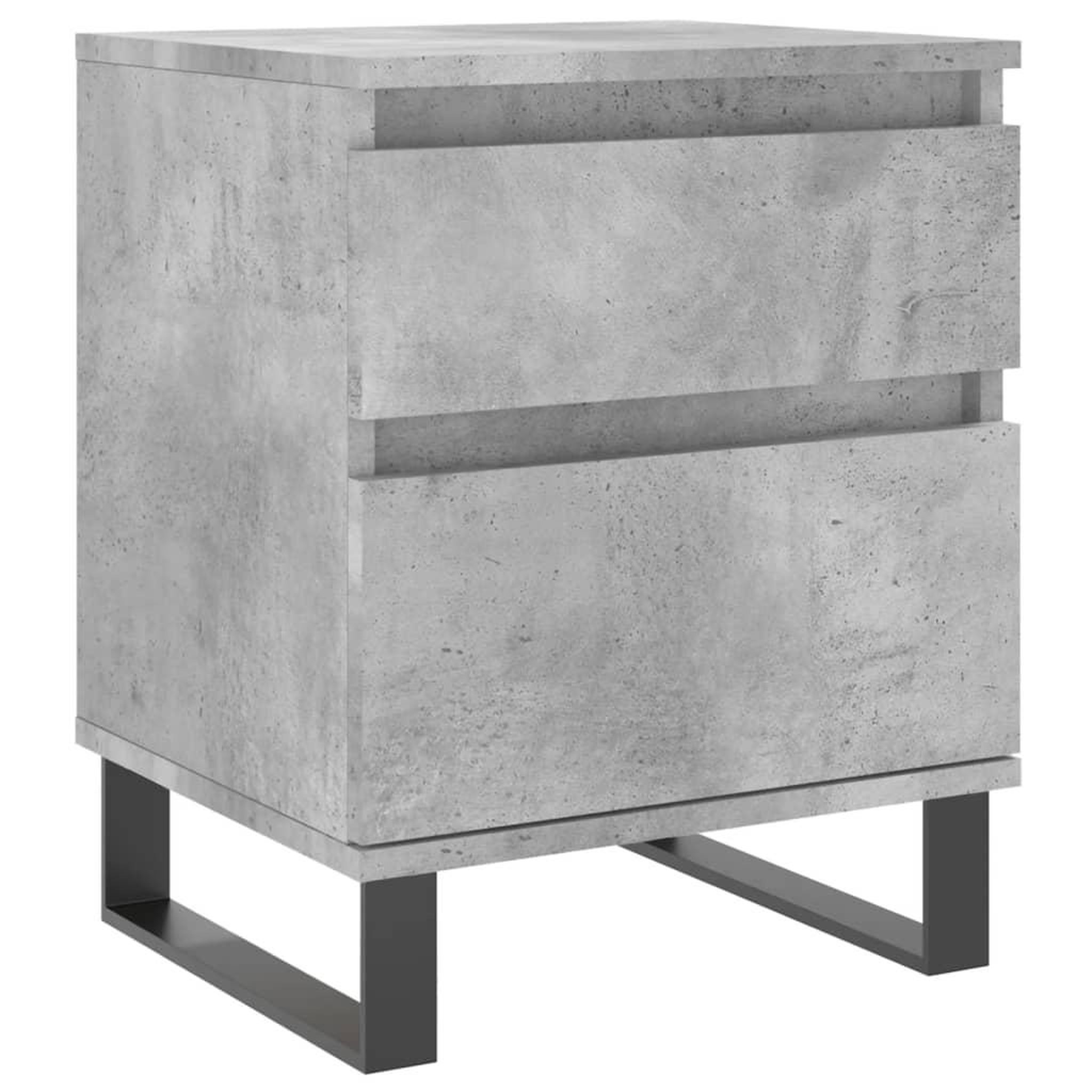 Voir la diapositive 5 : VIDAXL Tables de chevet 2 pcs gris beton 40x35x50 cm bois d'ingenierie