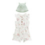 Voir la diapositive 1 : Petit Béguin Combishort bébé + chapeau en gaze de coton Arya