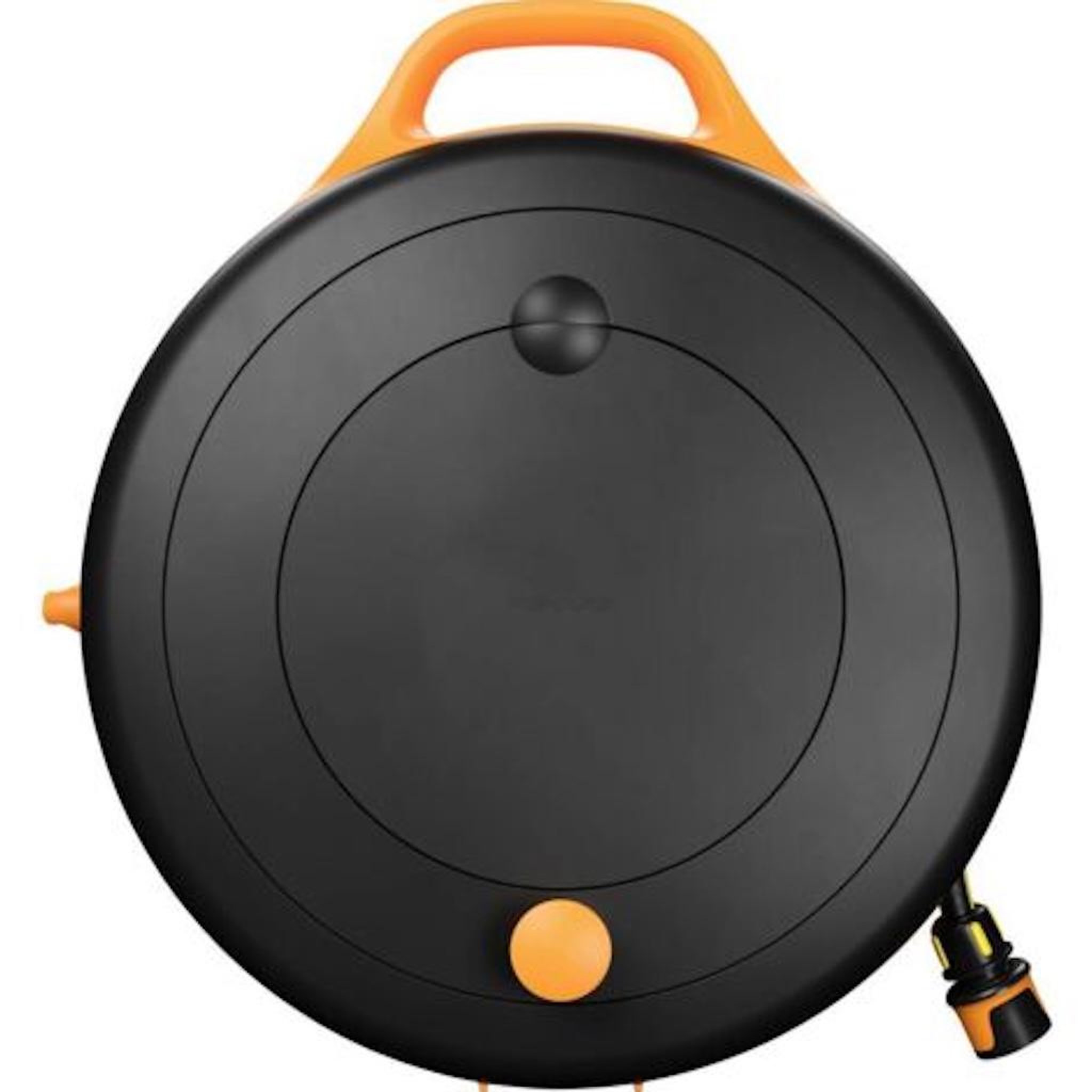 Fiskars Dévidoir automatique - S avec tuyau 15 m - enrouleur mural pour arrosage de jardin