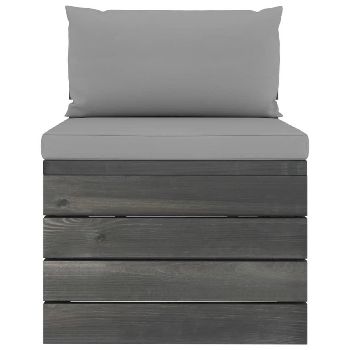 VIDAXL Salon palette de jardin 2 pcs avec coussins Bois de pin massif