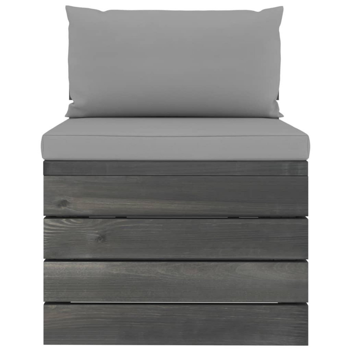 VIDAXL Salon palette de jardin 2 pcs avec coussins Bois de pin massif