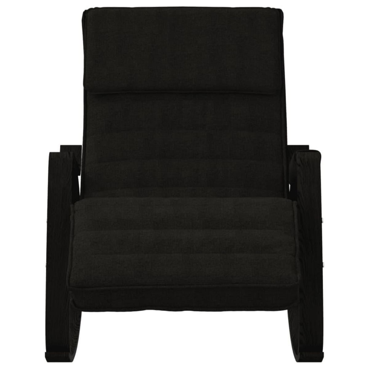 VIDAXL Chaise a bascule Noir Tissu