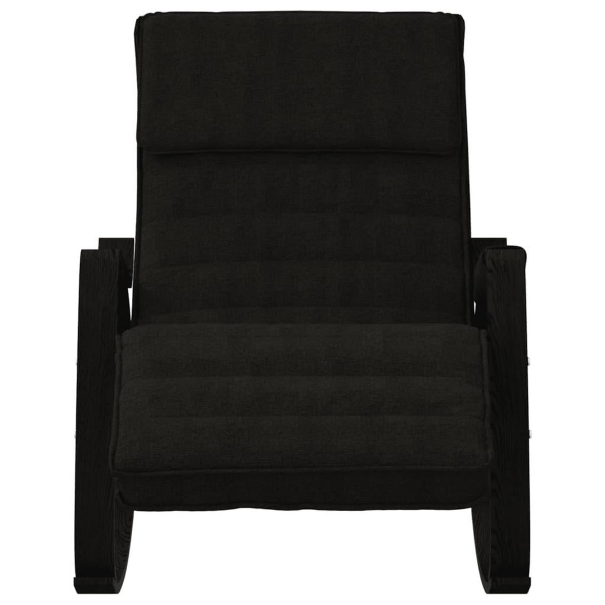 VIDAXL Chaise a bascule Noir Tissu