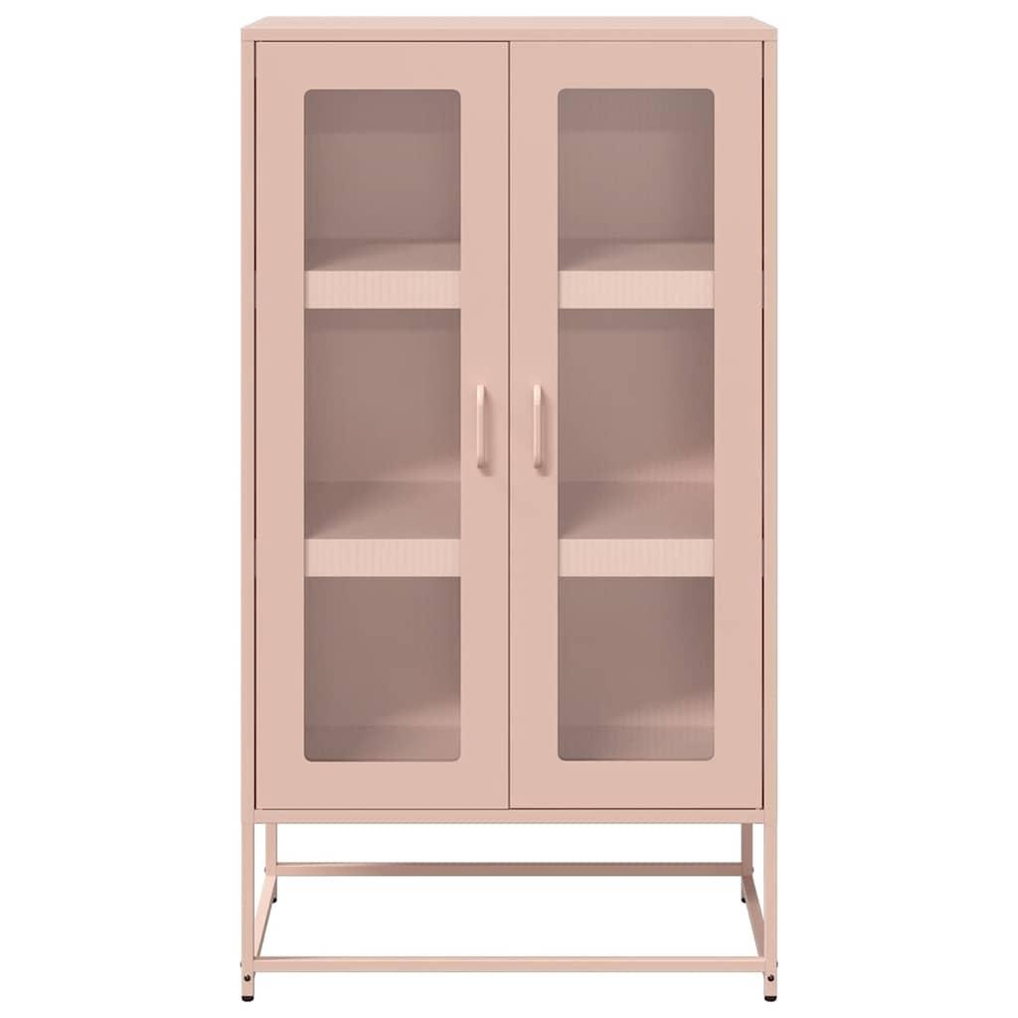 Voir la diapositive 5 : VIDAXL Buffet haut rose 68x39x123 cm acier