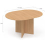 Voir la diapositive 5 : ID MARKET Table à manger extensible ovale MARTHE 4-8 personnes bois façon hêtre 110-150 cm
