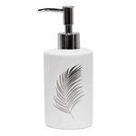 Paris Prix Distributeur de Savon Imprimé  Orbella  17cm Blanc & Argent