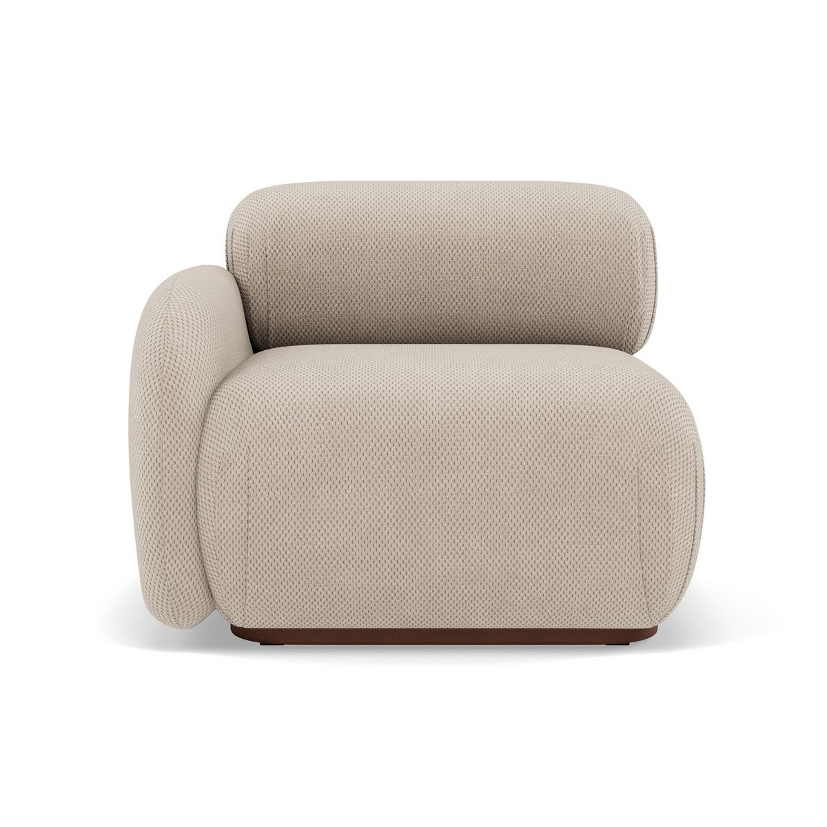 LISA DESIGN Penelope - module d'assise gauche en velours texturé