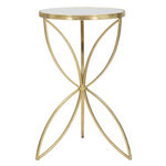 Paris Prix Table d'Appoint Design  Butterfly  60cm Or