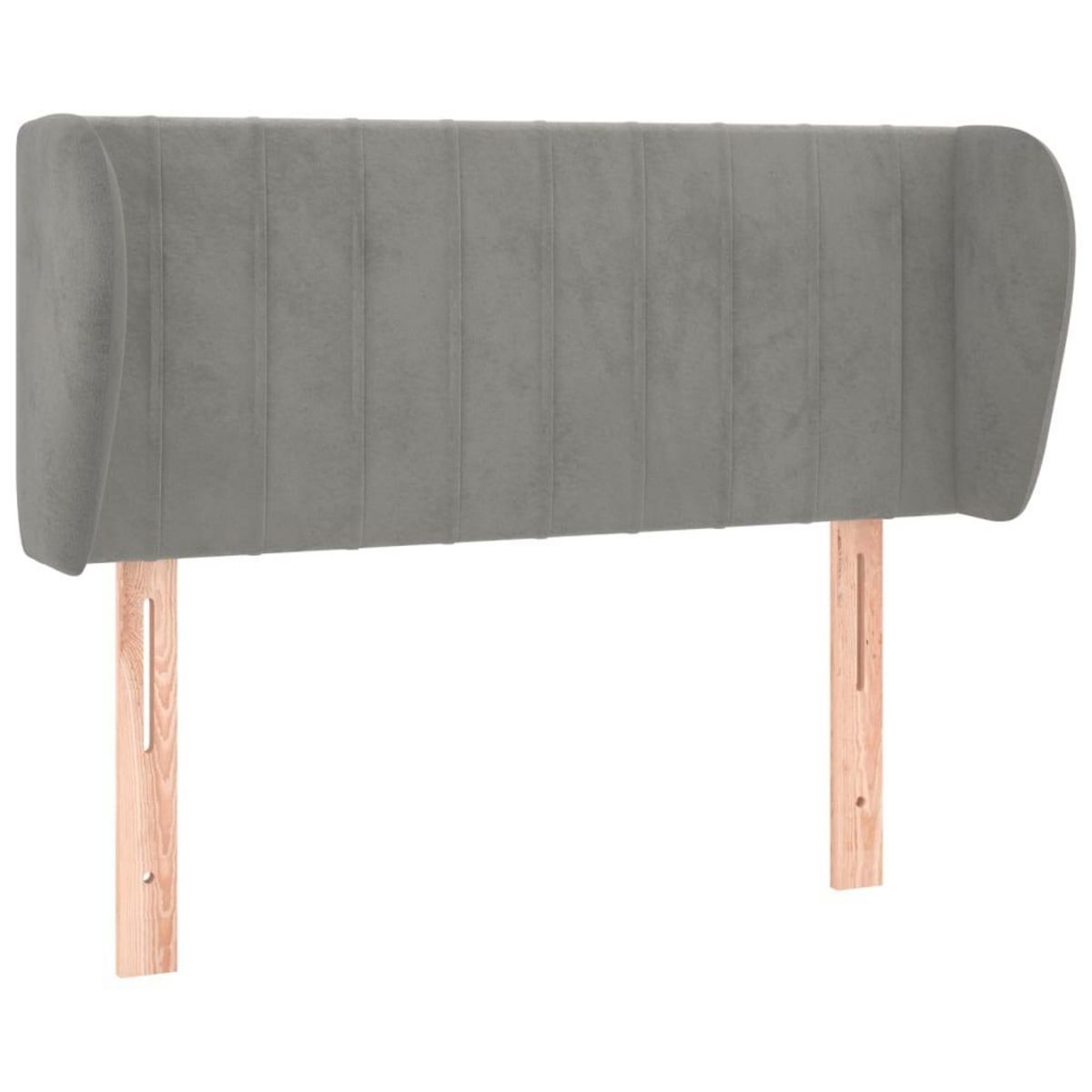 VIDAXL Tete de lit avec oreilles Gris clair 83x23x78/88 cm Velours