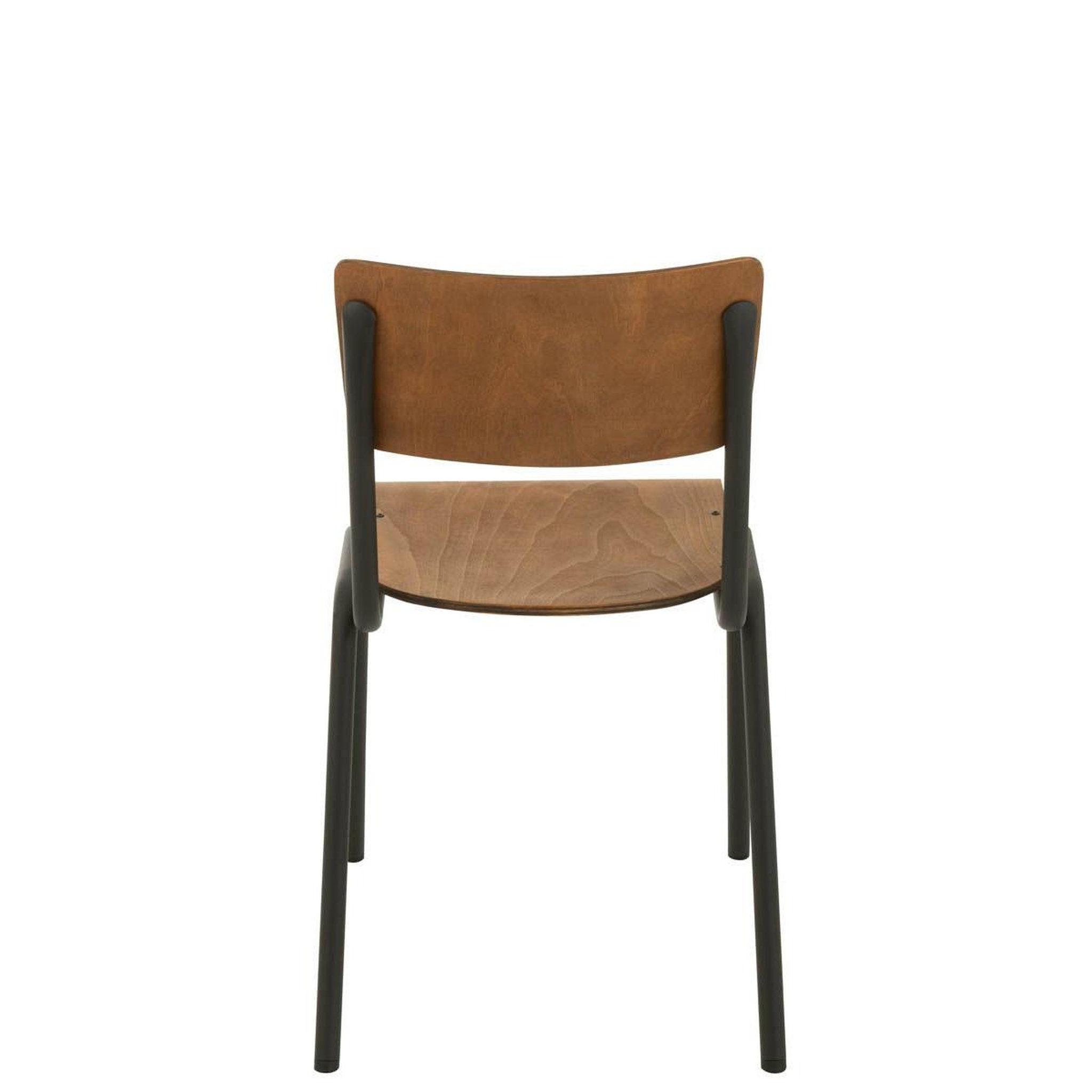 Voir la diapositive 4 : J-LINE Chaise vintage en bois  mauricio  82cm marron
