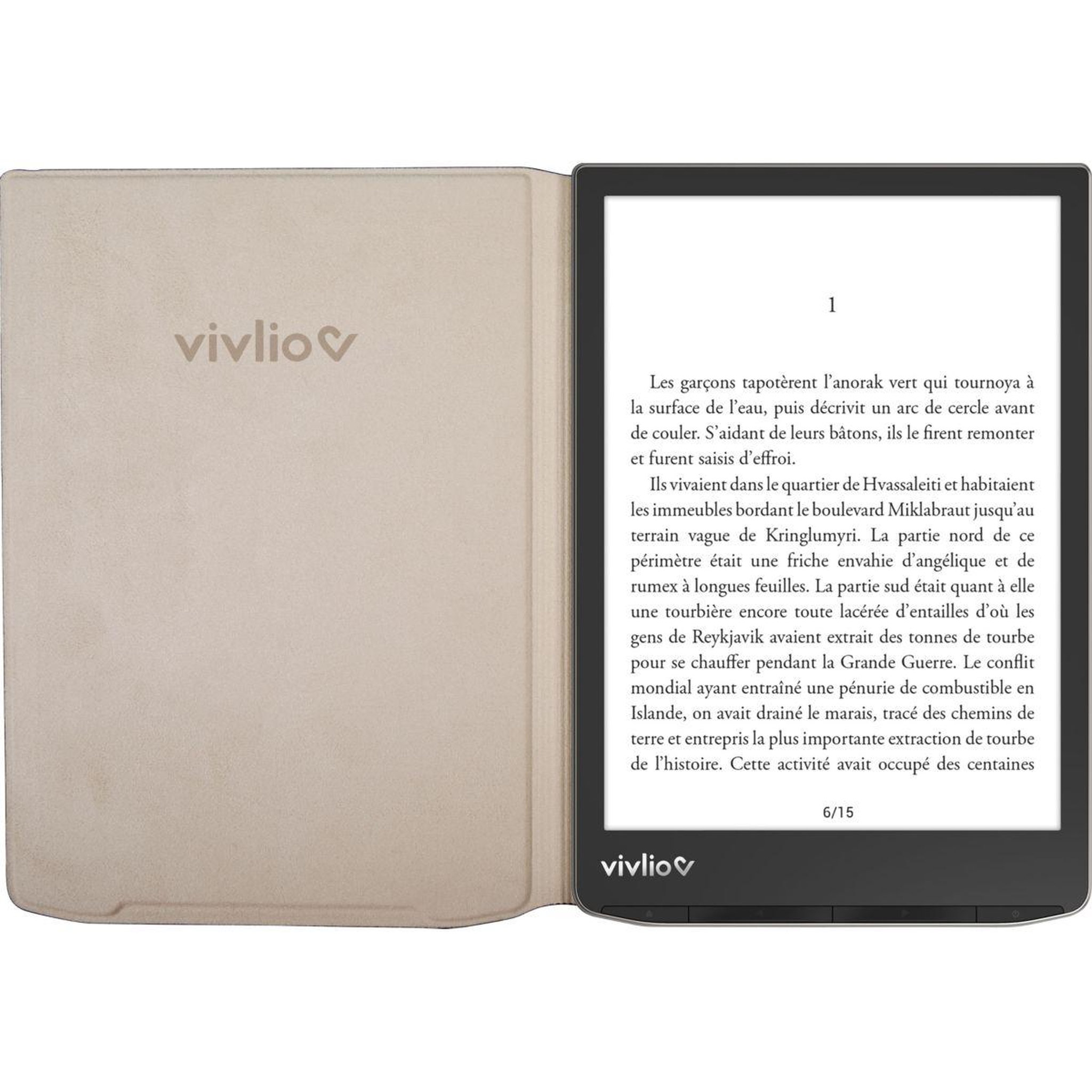 Voir la diapositive 2 : VIVLIO Housse avec clips inkpad 4 - noire
