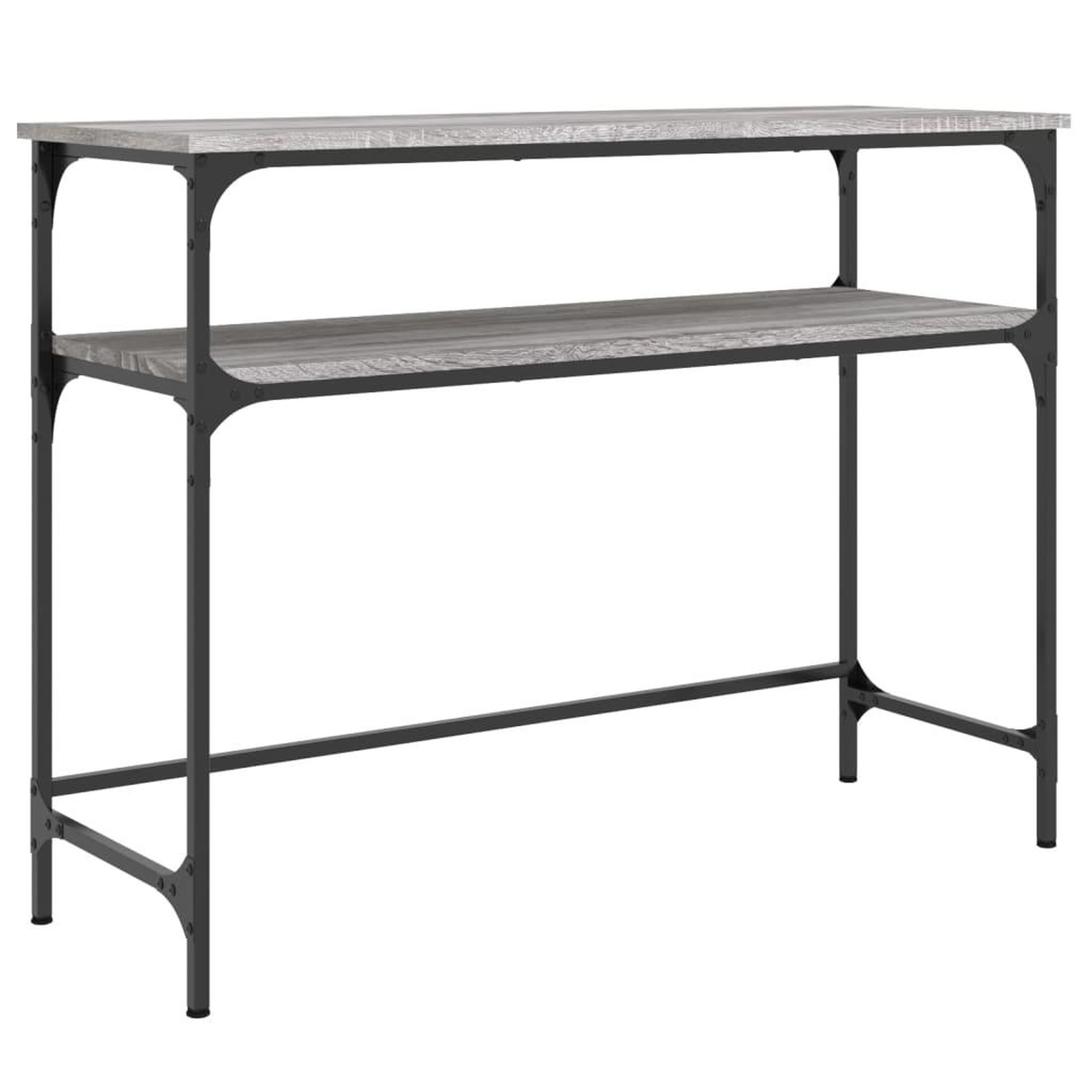 Voir la diapositive 2 : VIDAXL Table console sonoma gris 100x35,5x75 cm bois d'ingenierie