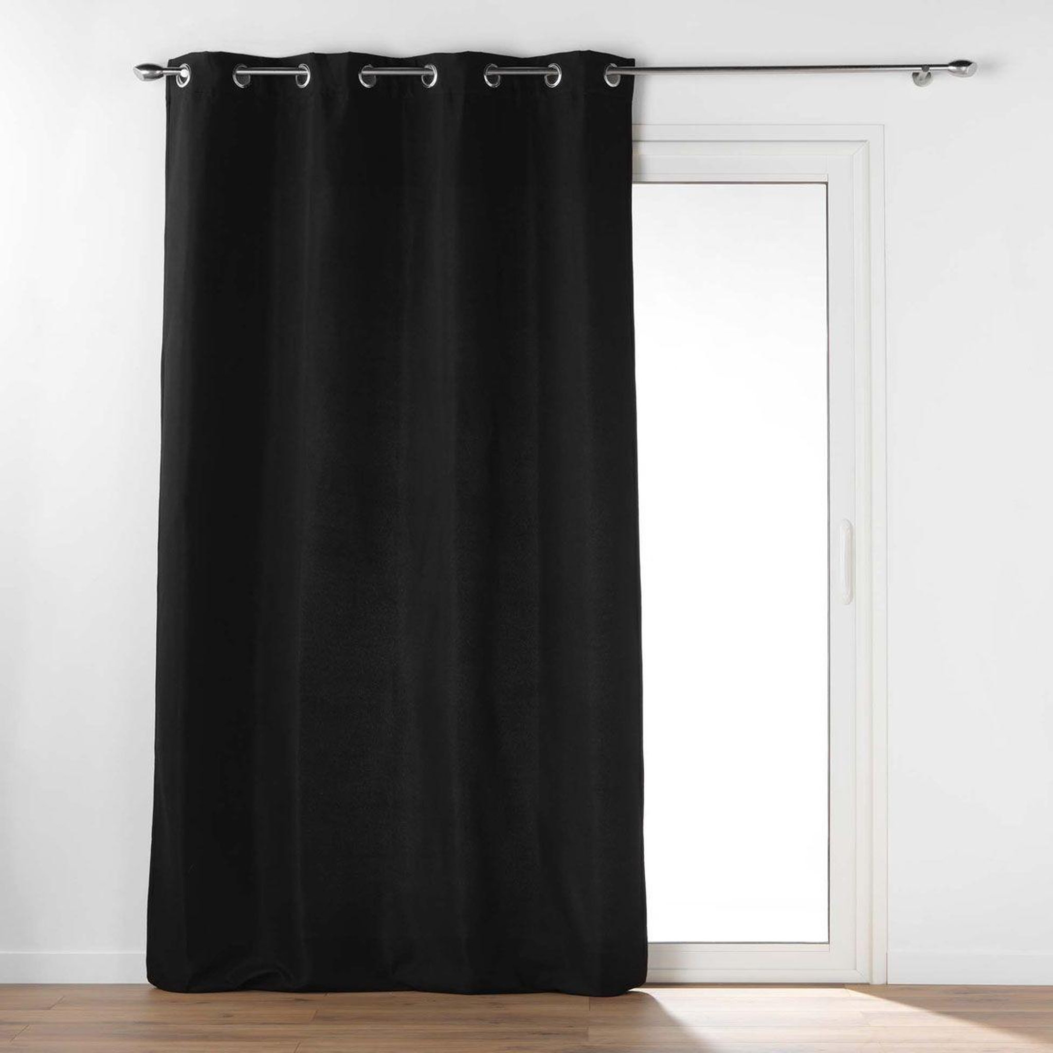 Douceur d'Intérieur Rideau isolant thermique  micropolar  135x260cm noir