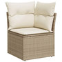Voir la diapositive 3 : VIDAXL Salon de jardin avec coussins 12 pcs beige resine tressee