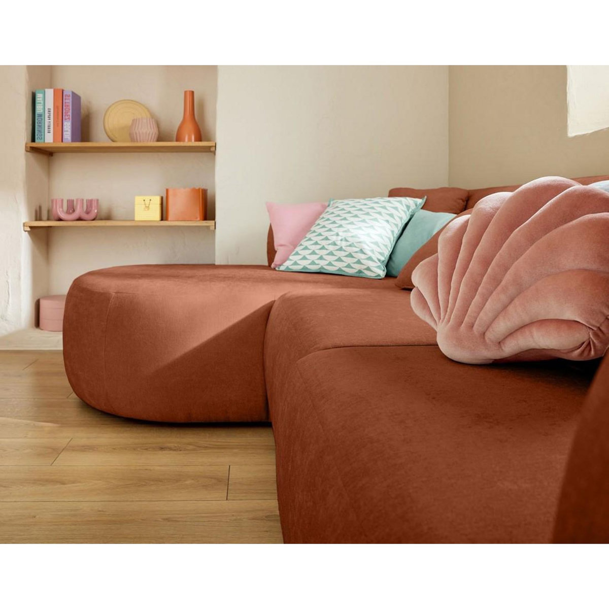 LISA DESIGN Ikare - module d'assise méridienne gauche - en tissu