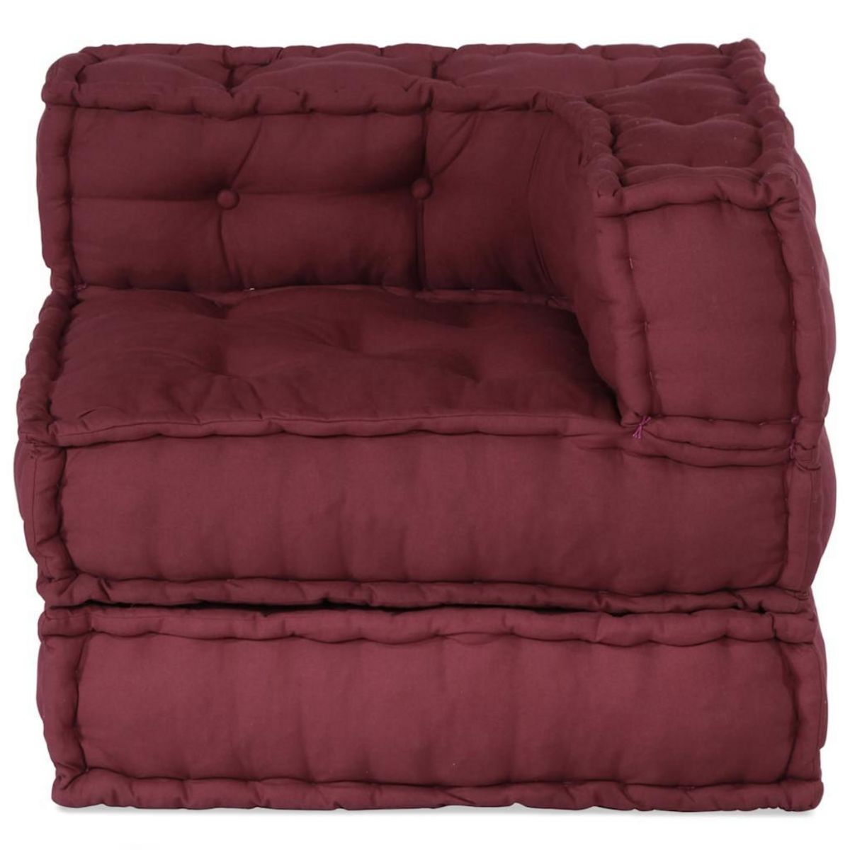 VIDAXL Pouf modulaire marron 70x70x54 tissu
