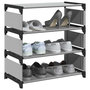 Voir la diapositive 1 : VIDAXL Etagere a chaussures 4 niveaux gris 54x28x55 cm tissu non-tisse