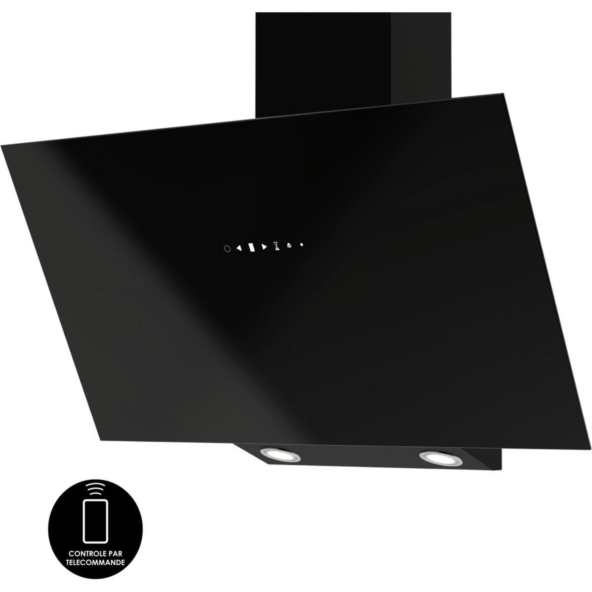 Voir la diapositive 2 : Airlux Hotte décorative murale inclinée ahmi671bk