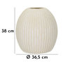 Voir la diapositive 5 : Paris Prix Vase Design Rainuré  Icicle  38cm Crème