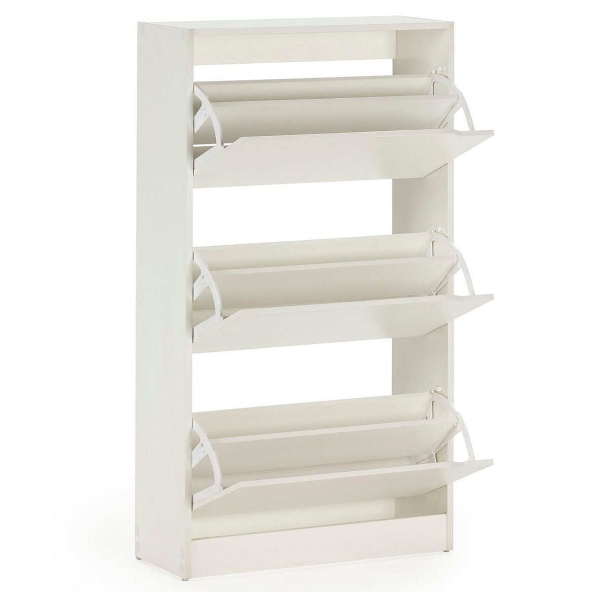 VS VENTA-STOCK Meuble à chaussures Angel, 3 portes, couleur blanche, pour 18 paires