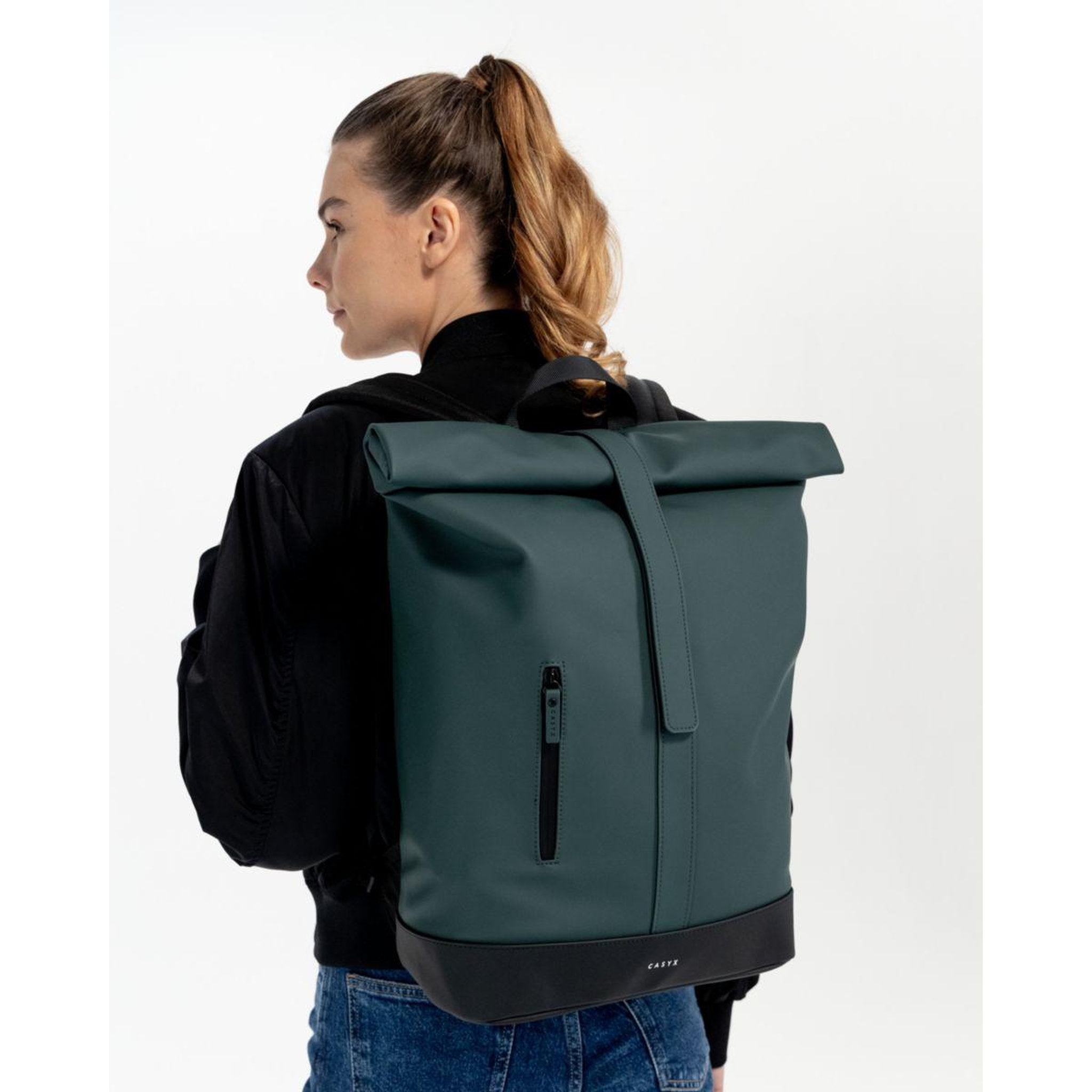 Voir la diapositive 3 : CASYX Sac à dos Modèle TORNADO Large Vert sapin