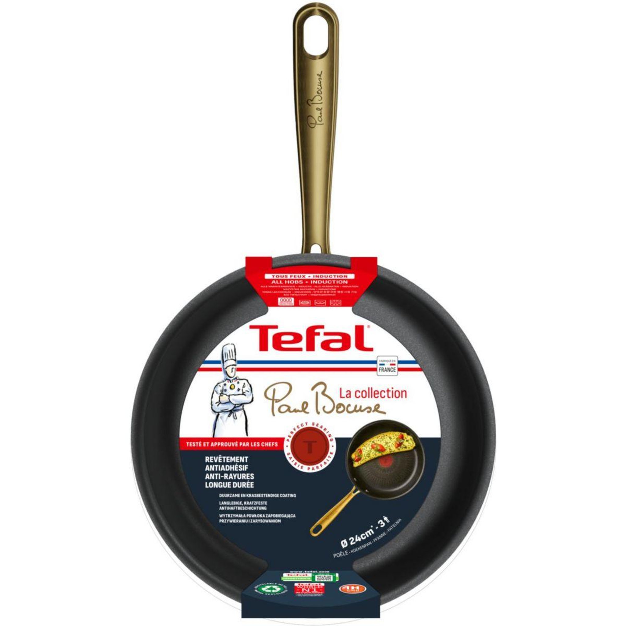 Voir la diapositive 2 : TEFAL Poêle 24cm bocuse edition