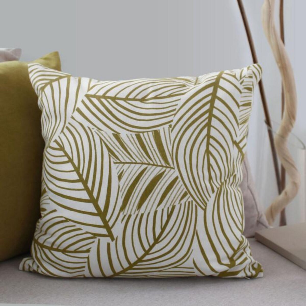 Paris Prix Coussin Déco Imprimé  Édition  40x40cm Écru & Bronze