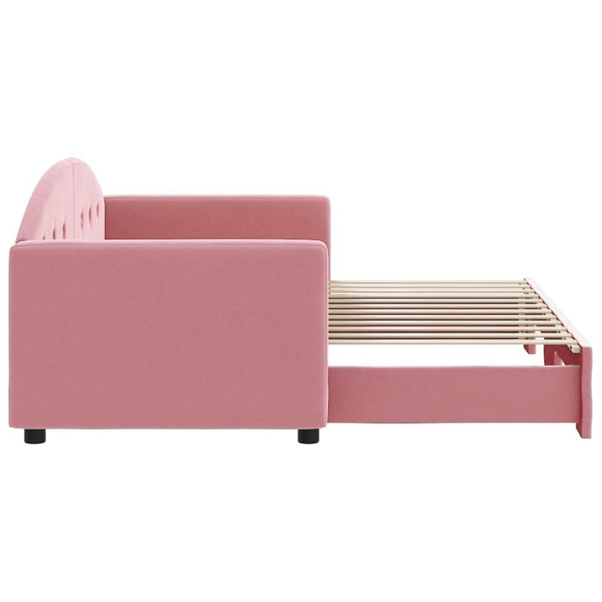 VIDAXL Lit de jour avec gigogne sans matelas rose 80x200 cm