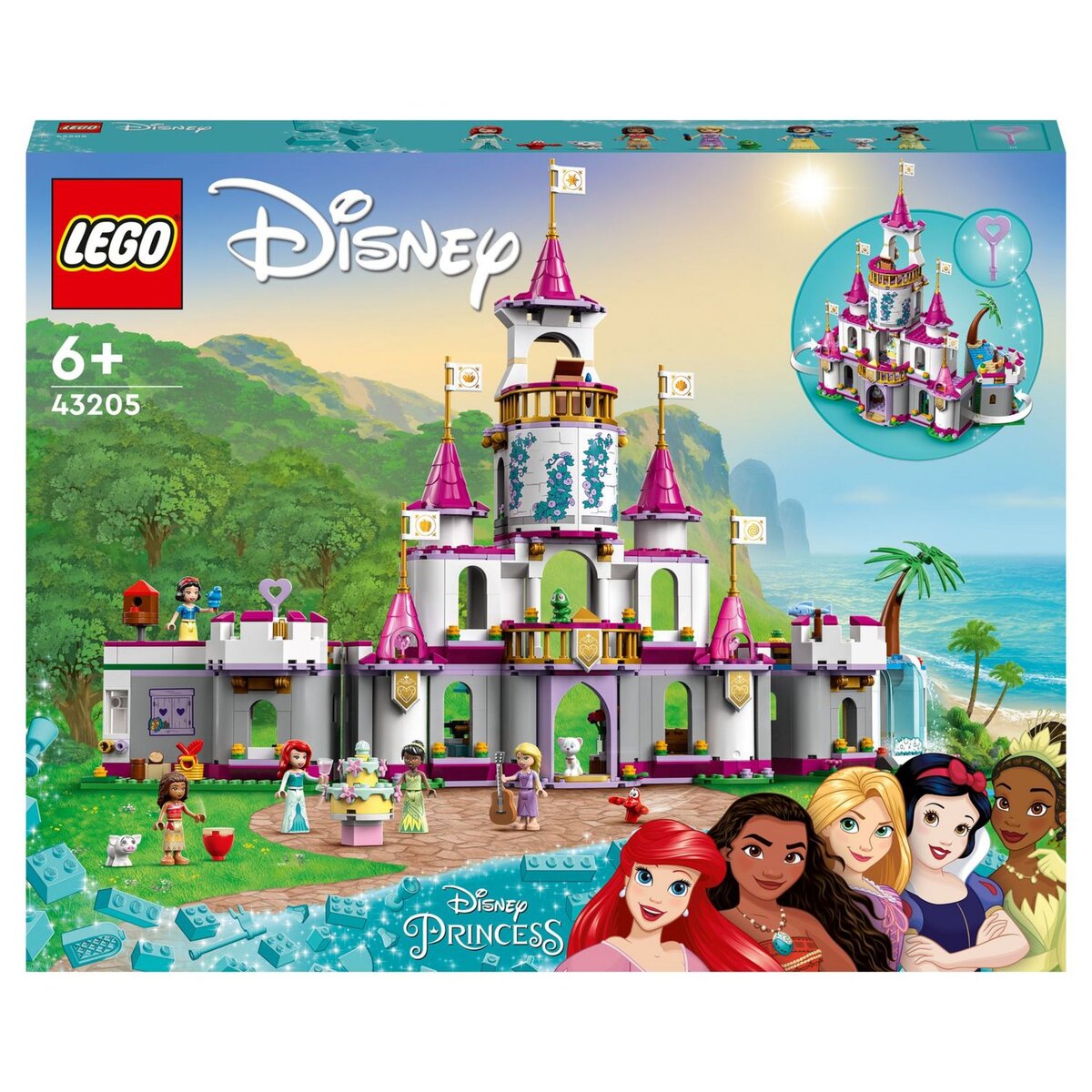 LEGO Disney Princess 43205 Aventures Épiques dans le Château, Jouet de Construction