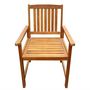 Voir la diapositive 3 : VIDAXL Chaises de jardin lot de 2 Bois d acacia massif Marron