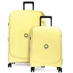 Delsey Lot 2 valises rigides Beaumont cabine 55cm et soute 76cm TSA. Coloris disponibles : Violet, Jaune