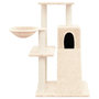 Voir la diapositive 3 : VIDAXL Arbre a chat avec griffoirs en sisal Creme 82 cm