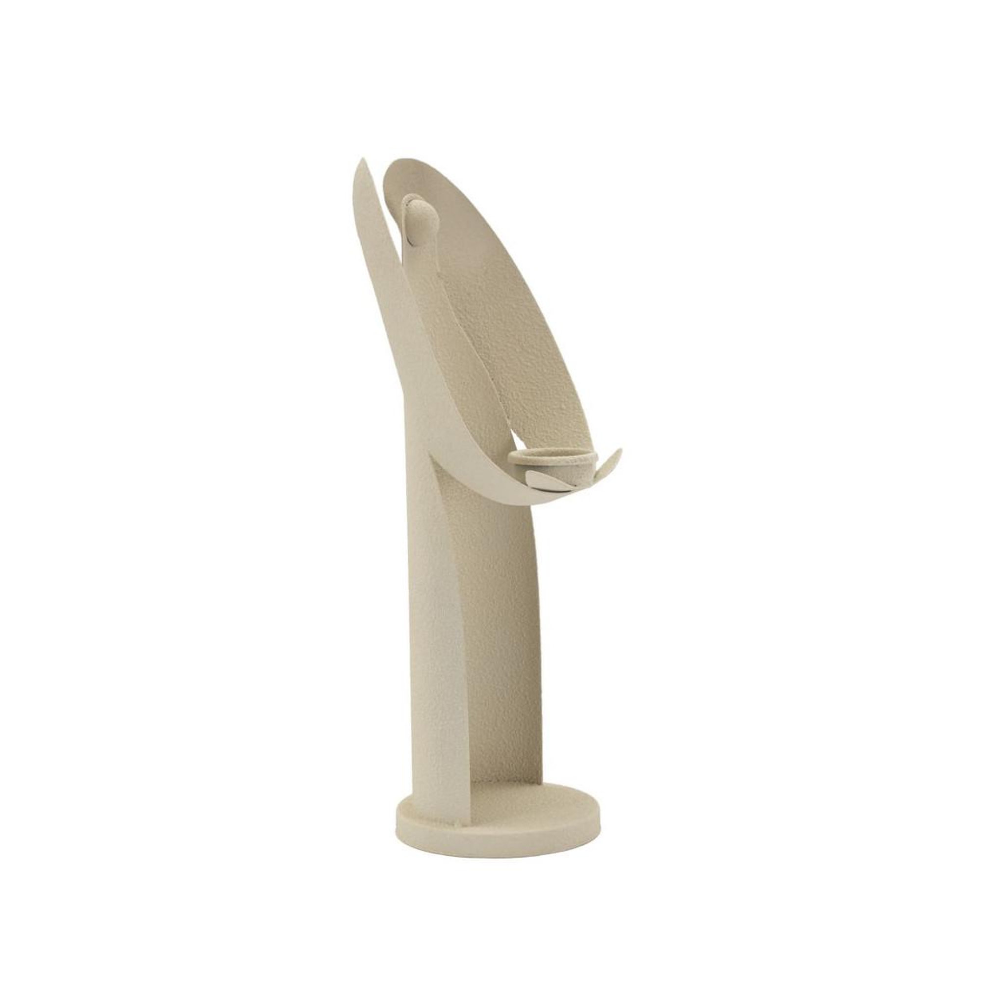 Voir la diapositive 2 : Paris Prix Bougeoir en métal  angel  37cm crème