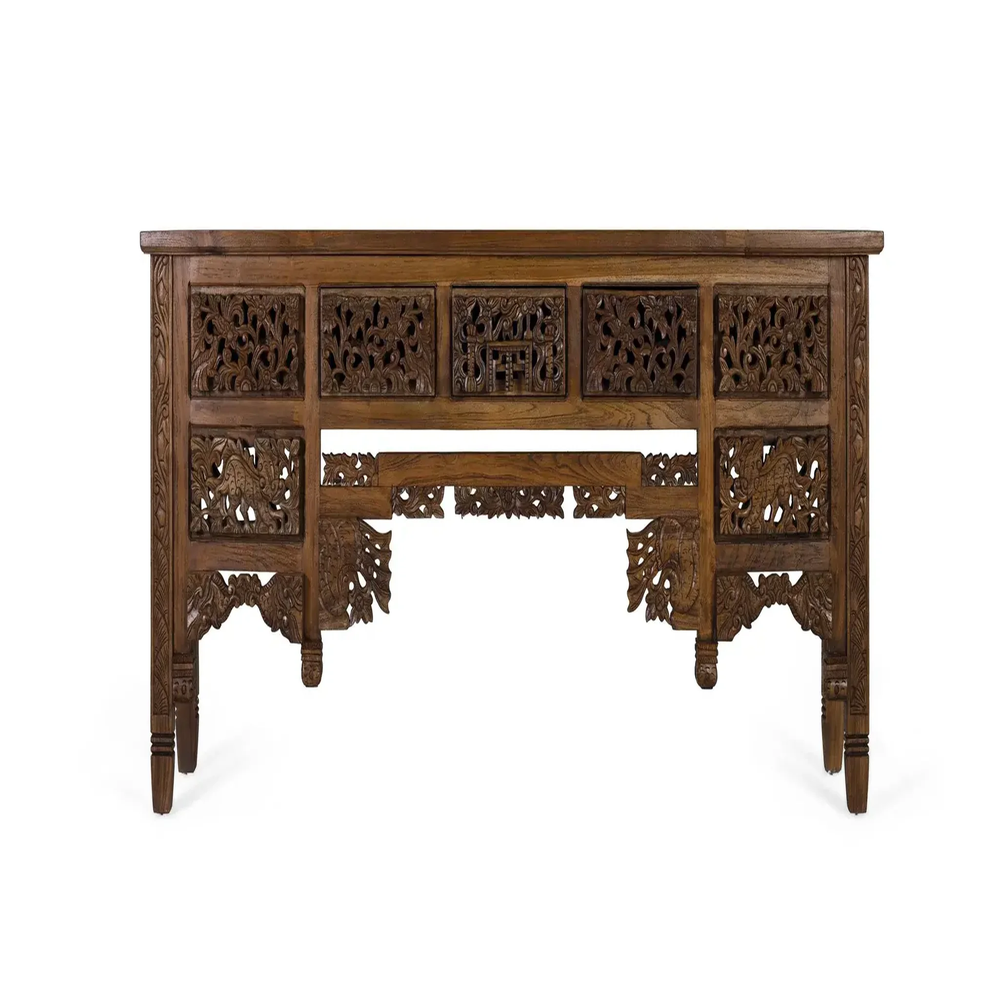 GINER Y COLOMER SL Console en bois de teck 220 cm style ethnique colonial