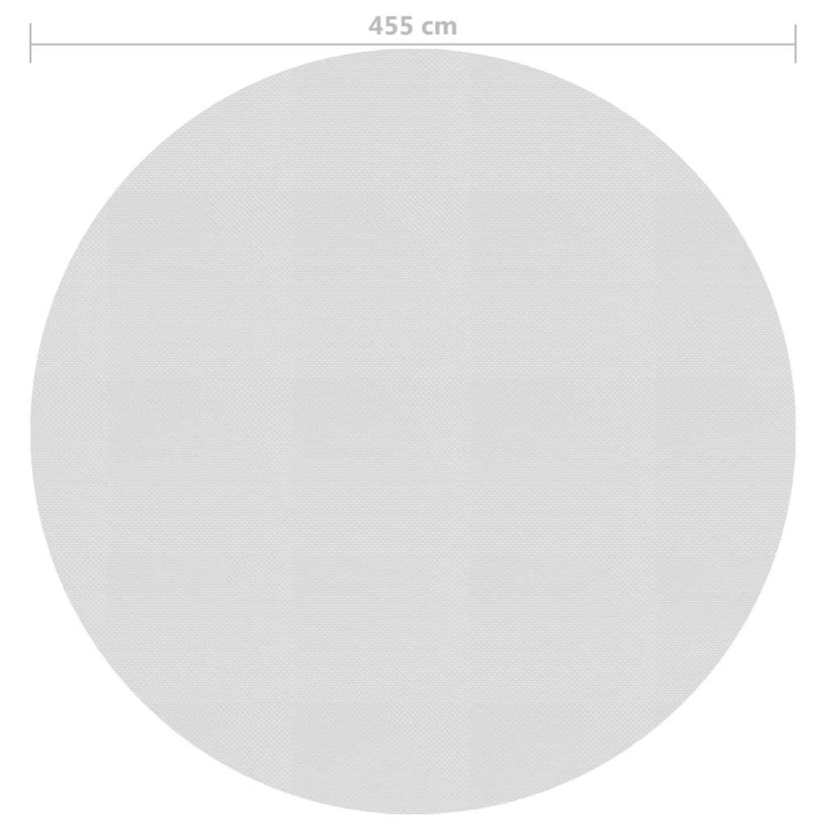 VIDAXL Film solaire de piscine flottant PE 455 cm Gris