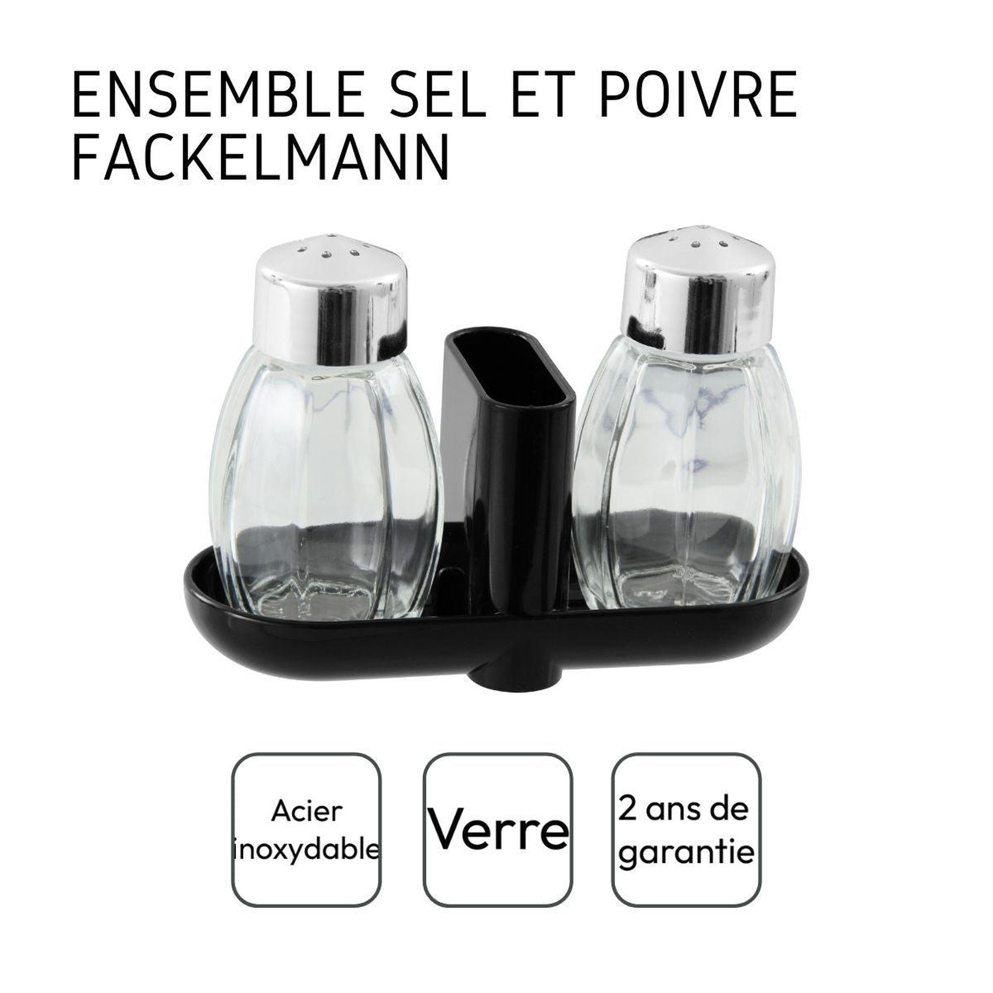 Voir la diapositive 4 : Fackelmann Ensemble salière et poivrier fackelmann