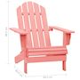 Voir la diapositive 6 : VIDAXL Chaise de jardin Adirondack Bois de sapin massif Rose