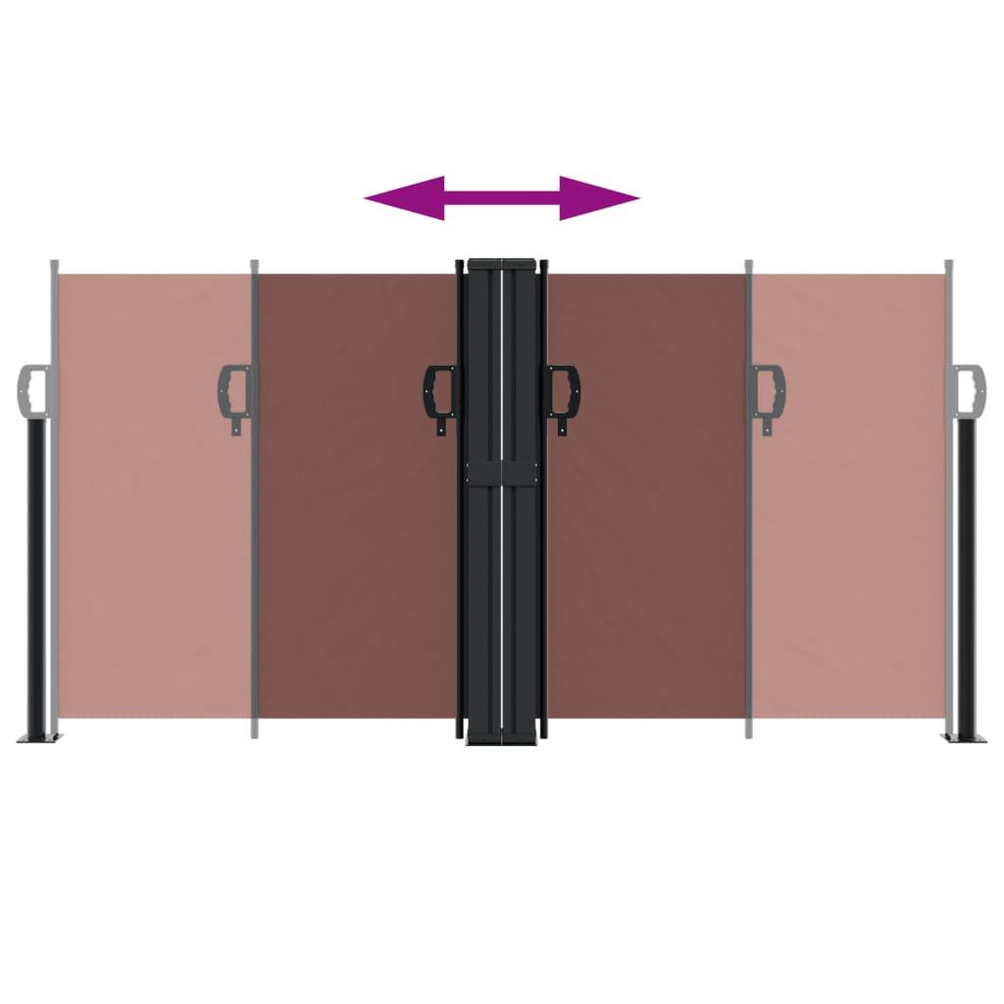 Voir la diapositive 5 : VIDAXL Auvent lateral retractable marron 120x600 cm
