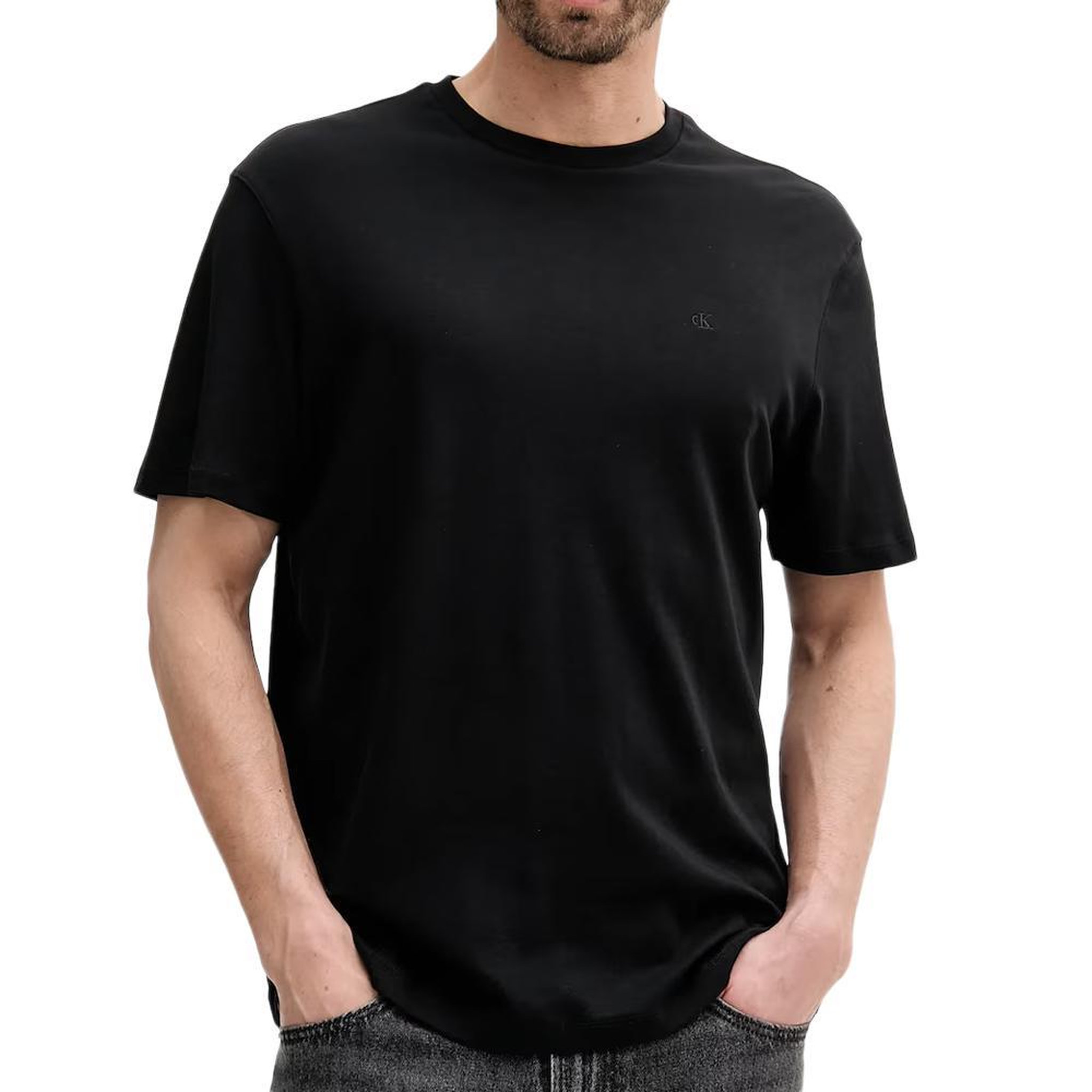 CALVIN KLEIN JEANS T-Shirt Noir Homme Calvin Klein Jeans Supima. Coloris disponibles : Noir