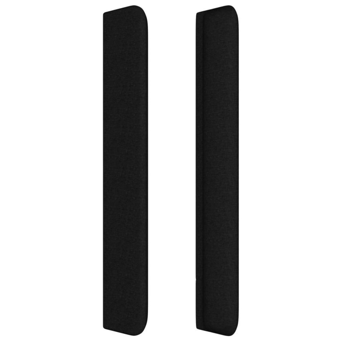 VIDAXL Tete de lit avec oreilles Noir 147x16x118/128 cm Tissu