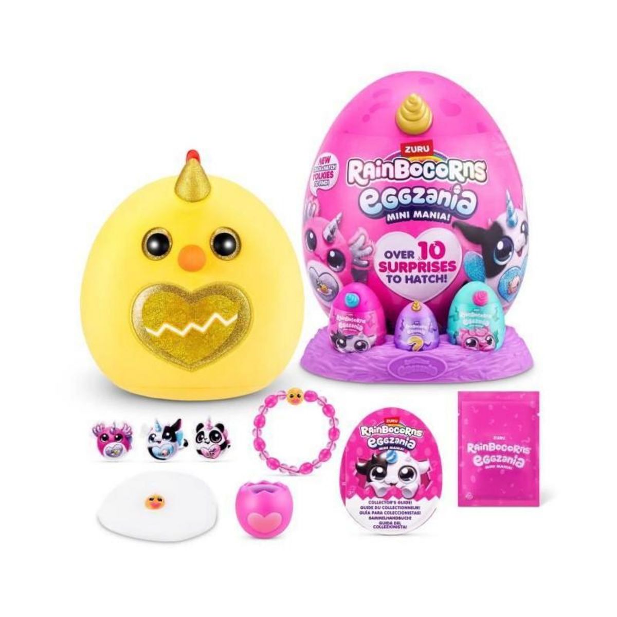ZURU Peluches surprises - ZURU - Eggzania Mini Surprise S1 - 10 surprises - 6 modeles - Moelleuse