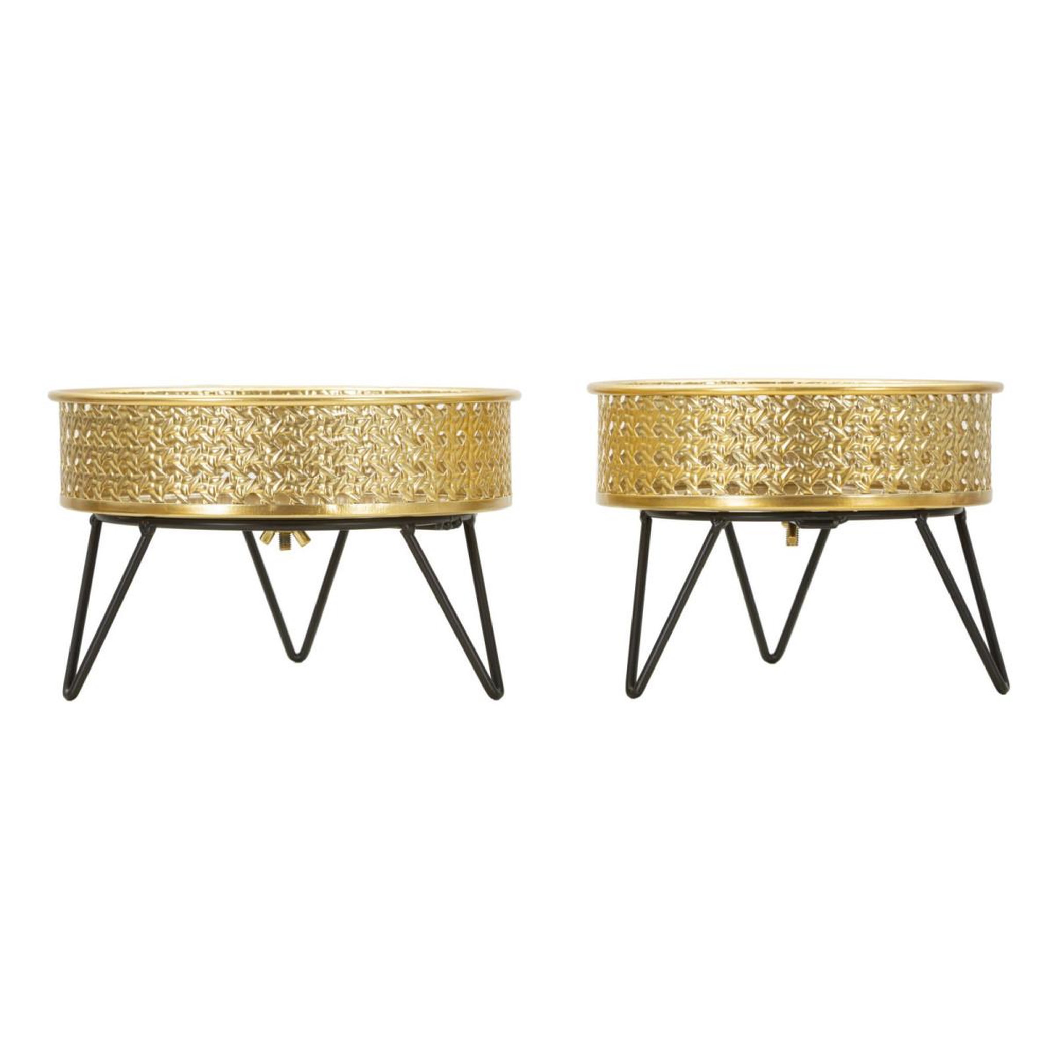 Paris Prix Lot de 2 cache-pots design  bossy  20cm or