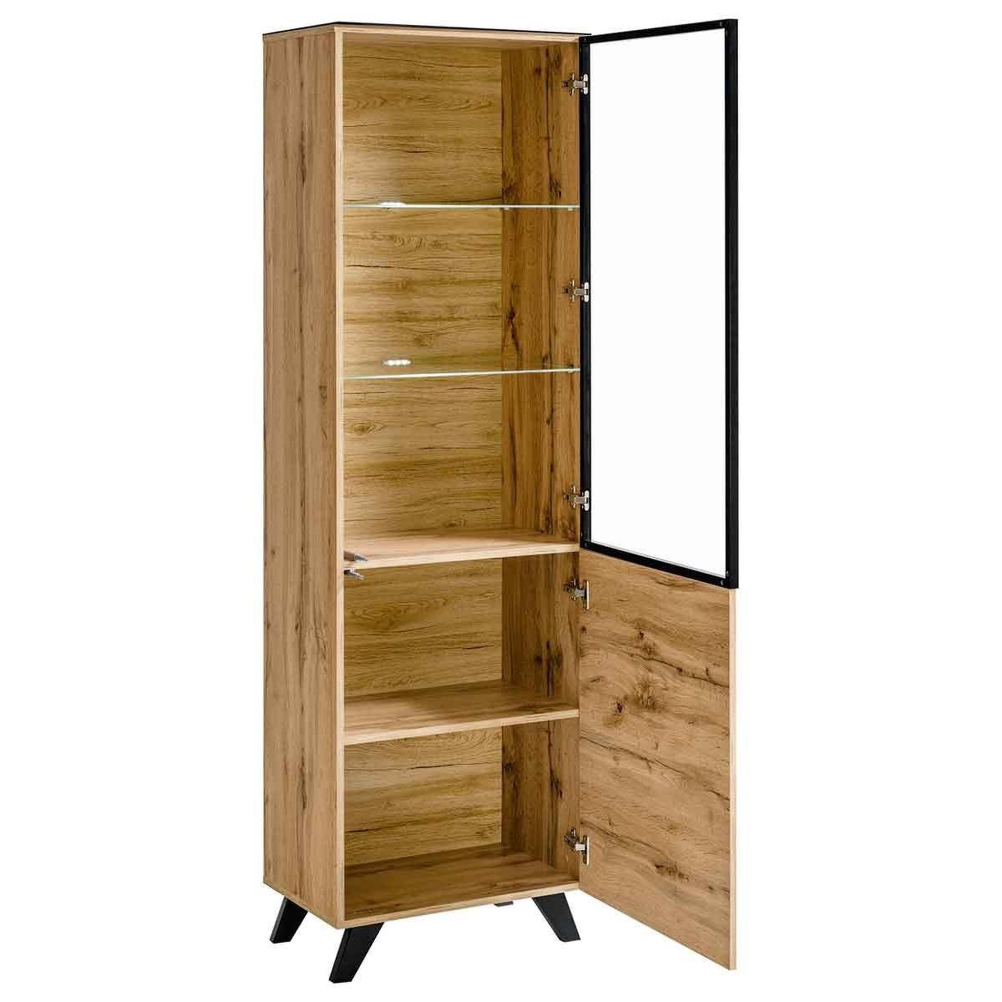 Voir la diapositive 2 : Paris Prix Vitrine led  thin  197cm noir & naturel