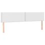 Voir la diapositive 4 : VIDAXL Tete de lit a LED Blanc 200x5x78/88 cm Similicuir
